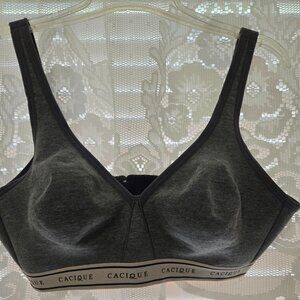 Cacique Bra Unlined/No Wire~ 38B~Charcoal Gray
